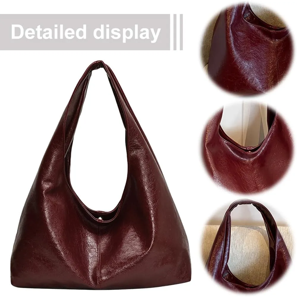 YFGBCX Tote Bags for Women Soft Vegan Leather Shoulder Slouchy Handbag Crossbody Bags Purse