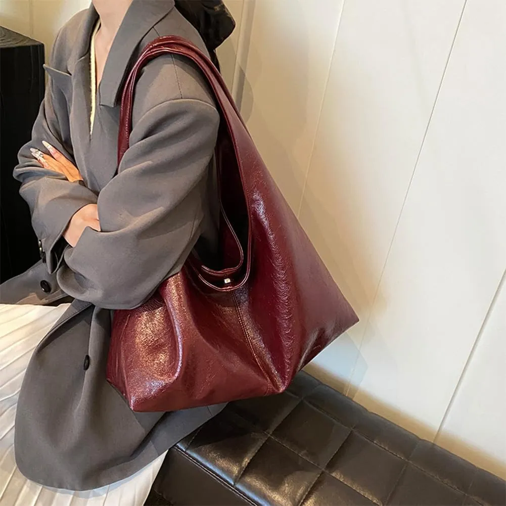 YFGBCX Tote Bags for Women Soft Vegan Leather Shoulder Slouchy Handbag Crossbody Bags Purse