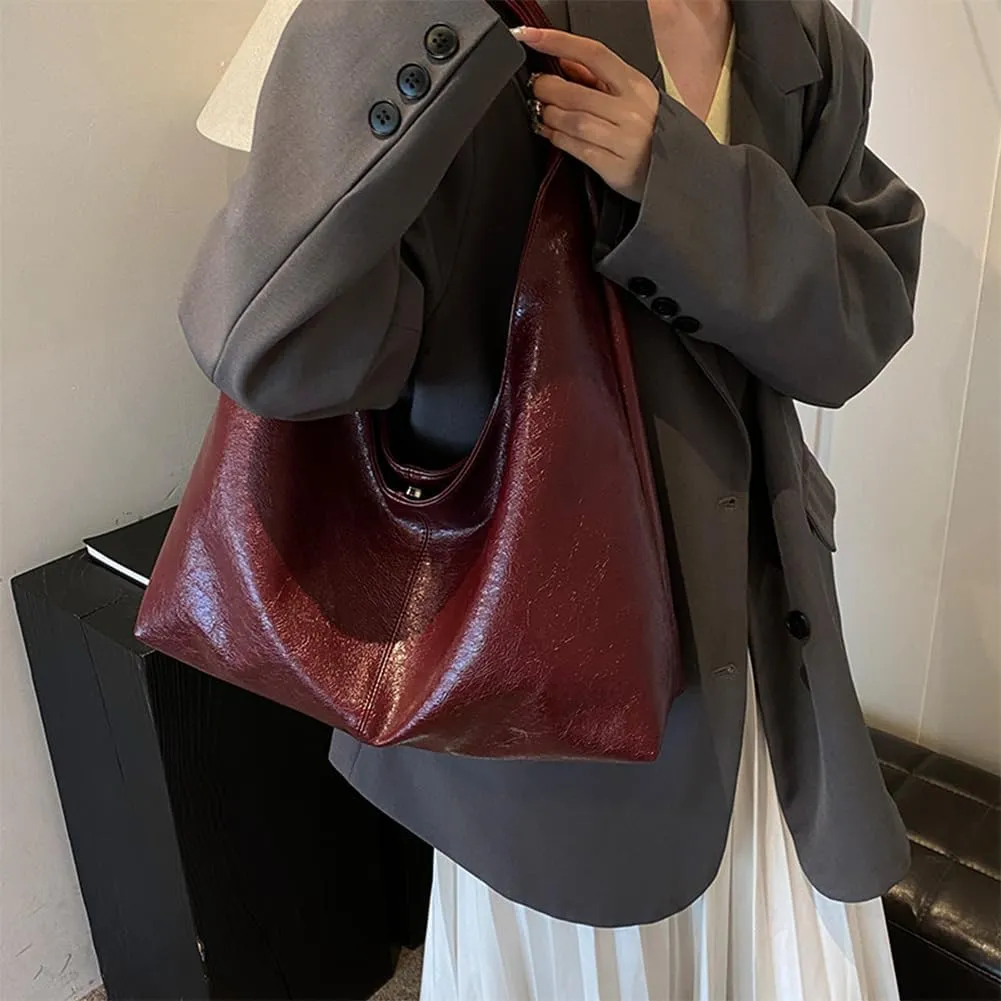 YFGBCX Tote Bags for Women Soft Vegan Leather Shoulder Slouchy Handbag Crossbody Bags Purse