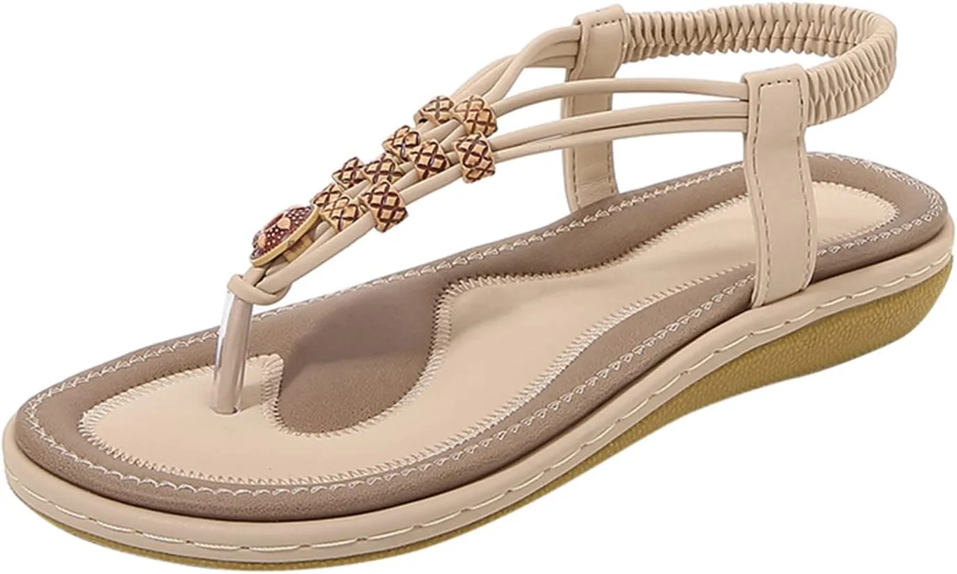 Yoga Mat Comfortable Flat Sandal for Women Casual Summer Comfortable Walking Shoes Slingback Flats for Women